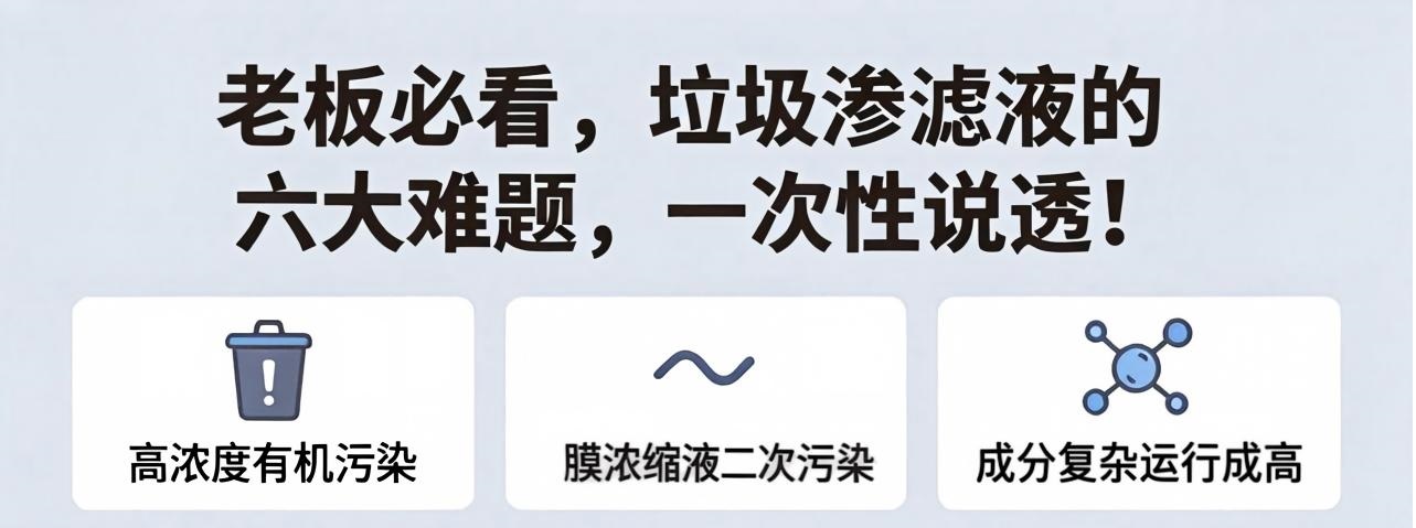 老板必看，垃圾渗滤液的六大难题，一次性说透！